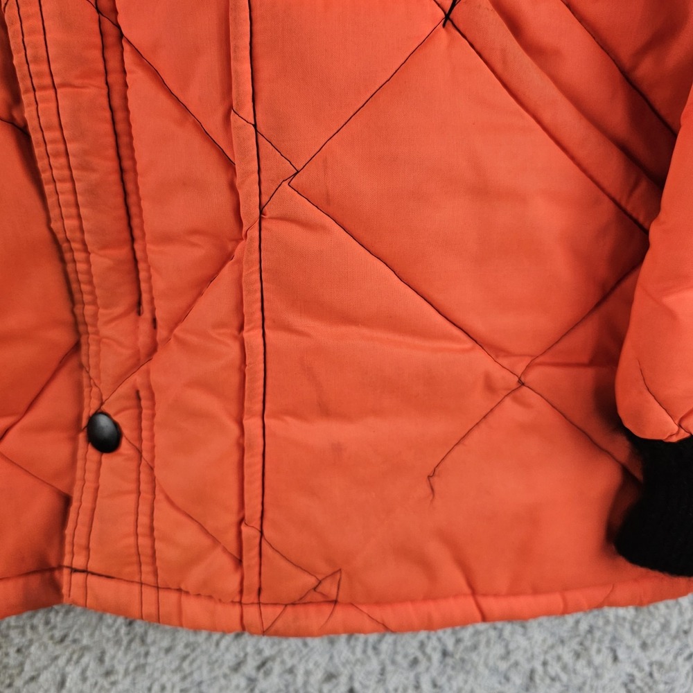 Vintage Big Smith Missabe Railroad Blaze Orange Camo Jacket Sz Medium Made USA - Picture 10 of 14
